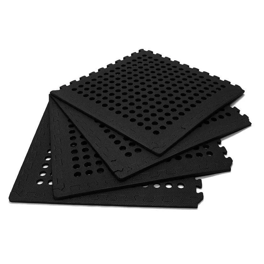 Oztrail Foam Floor Mats Black 4 Pack