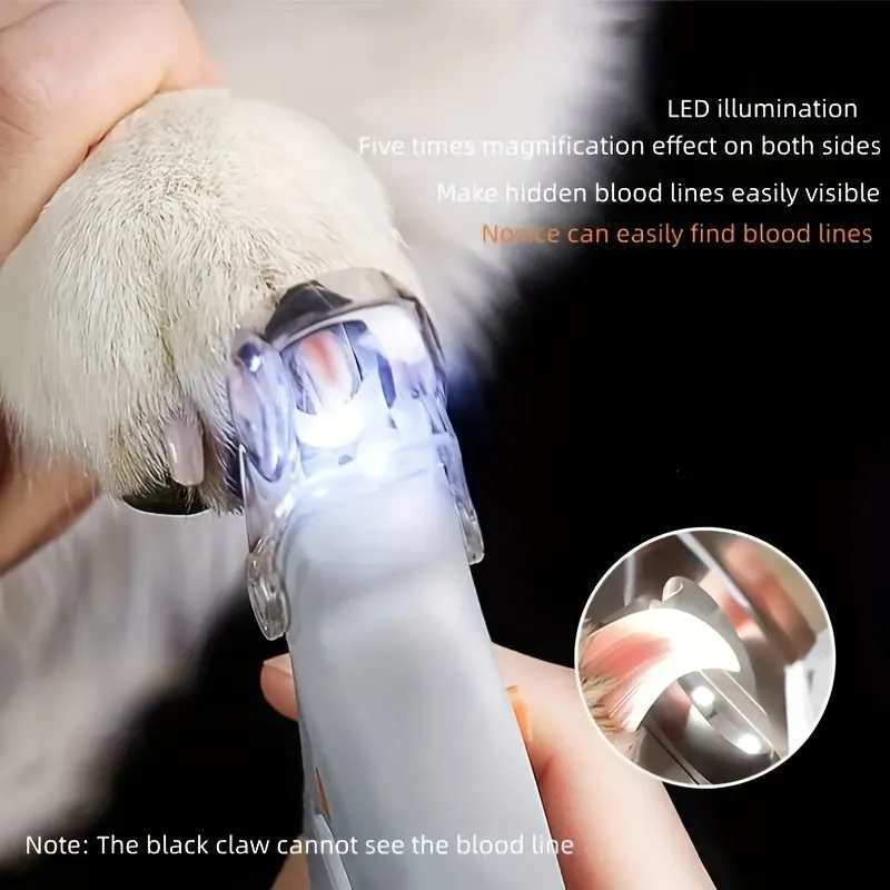 Pet Nail Care Set Clippers Polishers  LED Lights