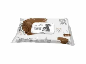 Pet Wipes 15 X 20 Cm - Coconut 40 Pcs  White & Brown