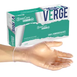 Powdered Vinyl Verge Gloves (S-XL), Case of 1,000