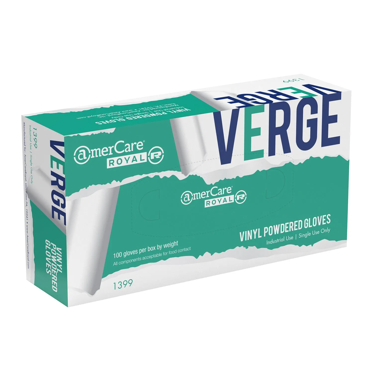 Powdered Vinyl Verge Gloves (S-XL), Case of 1,000