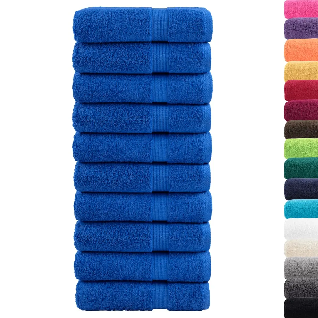 Premium Shower Towels 10pcs Blue 70x140cm 600gsm 100% Cotton