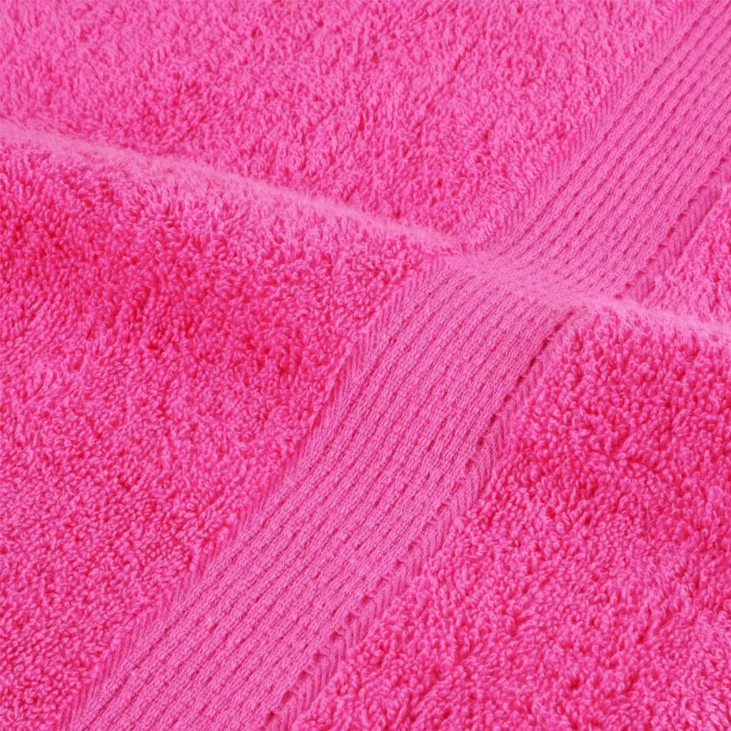 Premium Towels 2 pcs Pink 100x200 cm 600 gsm 100% Cotton