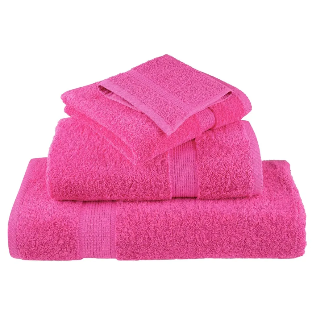 Premium Towels 2 pcs Pink 100x200 cm 600 gsm 100% Cotton