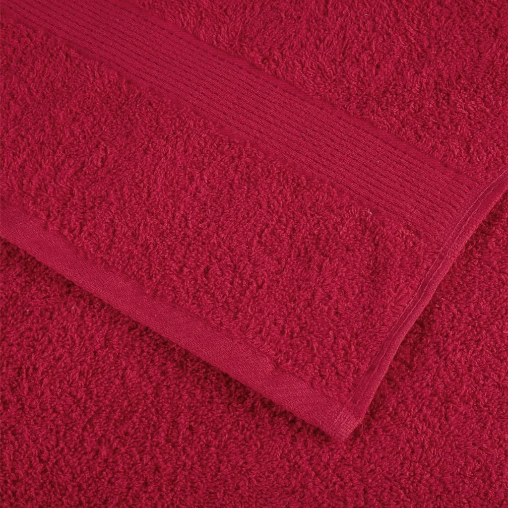 Premium Towels 2 pcs Red 100x200 cm 600 gsm 100% Cotton