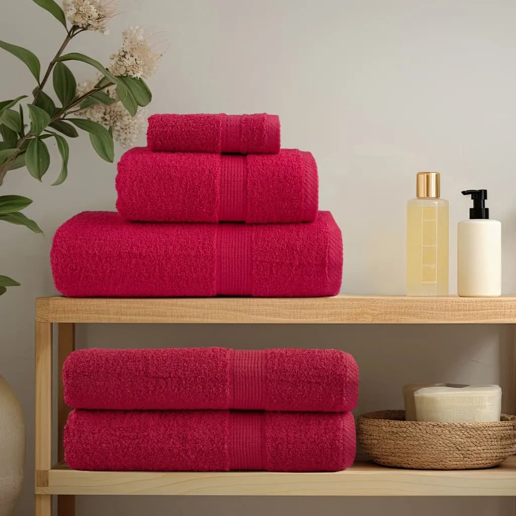 Premium Towels 4 pcs Red 100x200 cm 600 gsm 100% Cotton