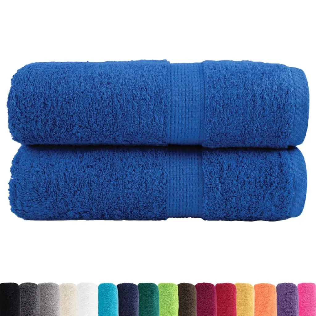 Premium Washcloths 2pcs Blue 30x30cm 600gsm 100% Cotton