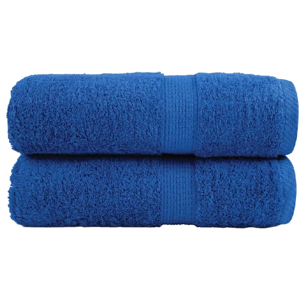 Premium Washcloths 2pcs Blue 30x30cm 600gsm 100% Cotton