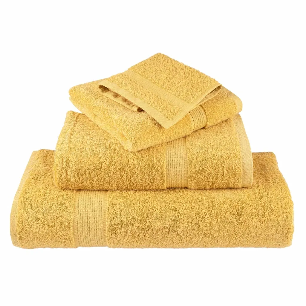 Premium Washcloths 2pcs Gold 30x30cm 600gsm 100% Cotton