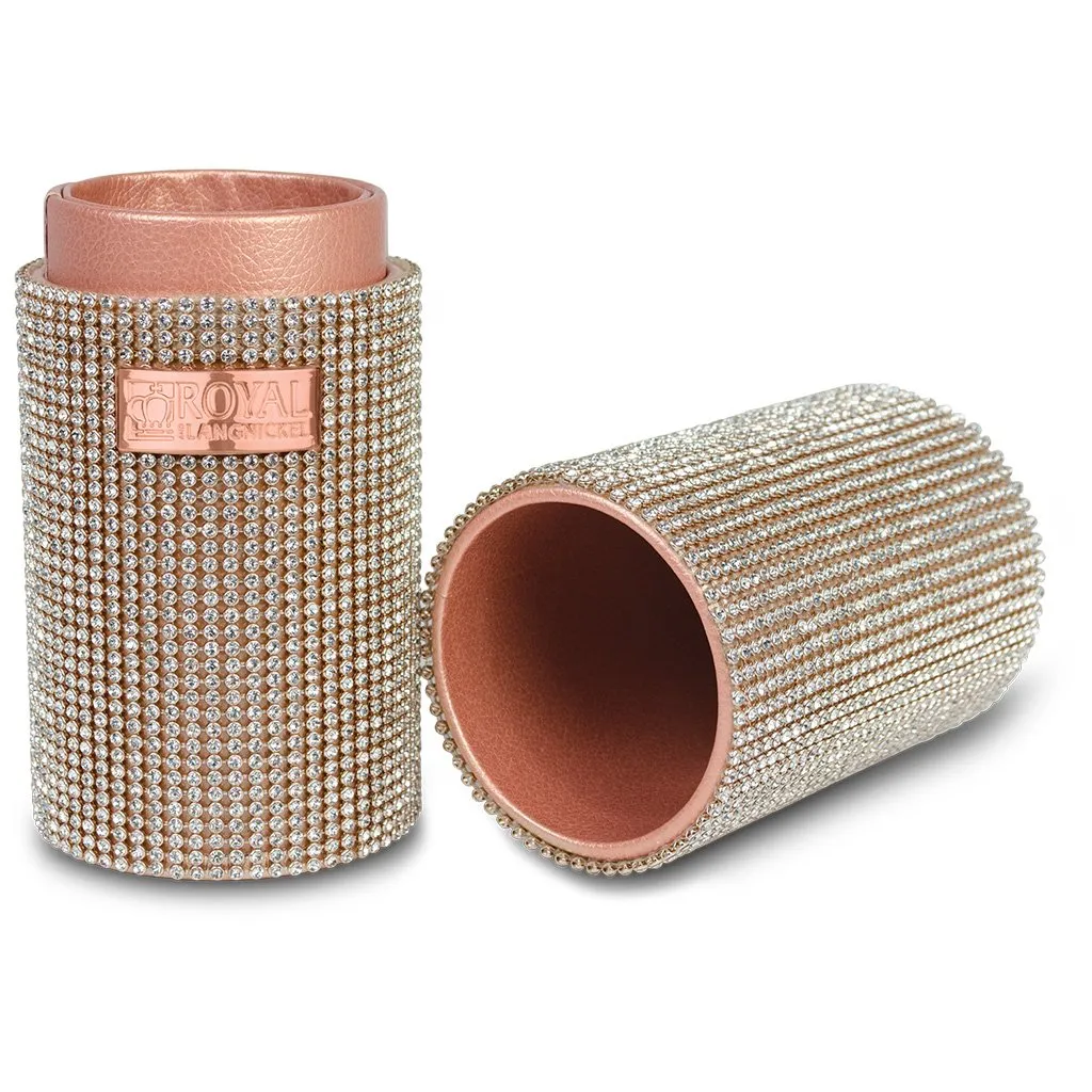 Rose Gold Gem Brush Container