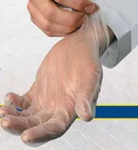 Safety Zone® 3.6 Mil Clear Disposable Vinyl Powdered Gloves (S - XL Sizes Available) - Case of 1000