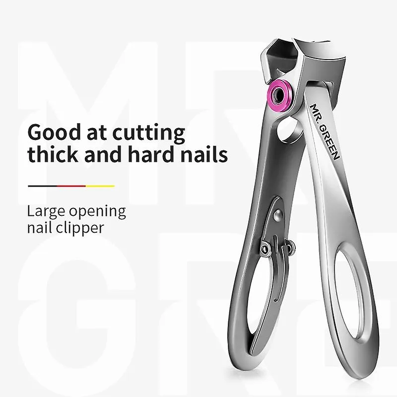 Small Black Nail Clippers Stainless Steel Wide Jaw Opening Manicure Fingernail Cutter Thick Hard Ingrown Toenail Scissors Tools Fa1661