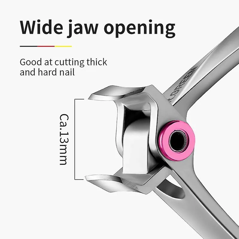 Small Black Nail Clippers Stainless Steel Wide Jaw Opening Manicure Fingernail Cutter Thick Hard Ingrown Toenail Scissors Tools Fa1661