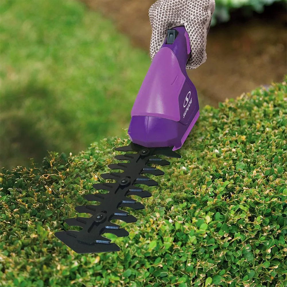 Sun Joe HJ604C-PRP 2-in-1 Cordless Grass Shear   Hedger | 7.2 V (Purple)