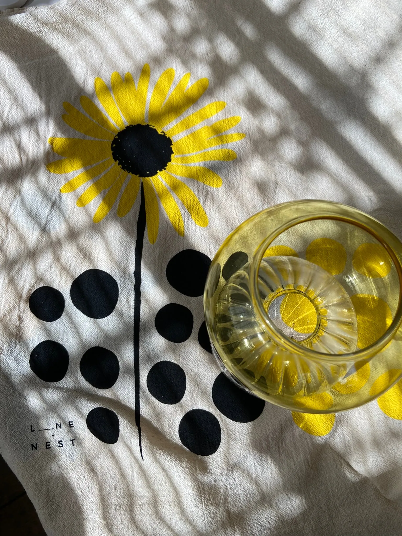 Sunflower Flour Sack Dish Towel