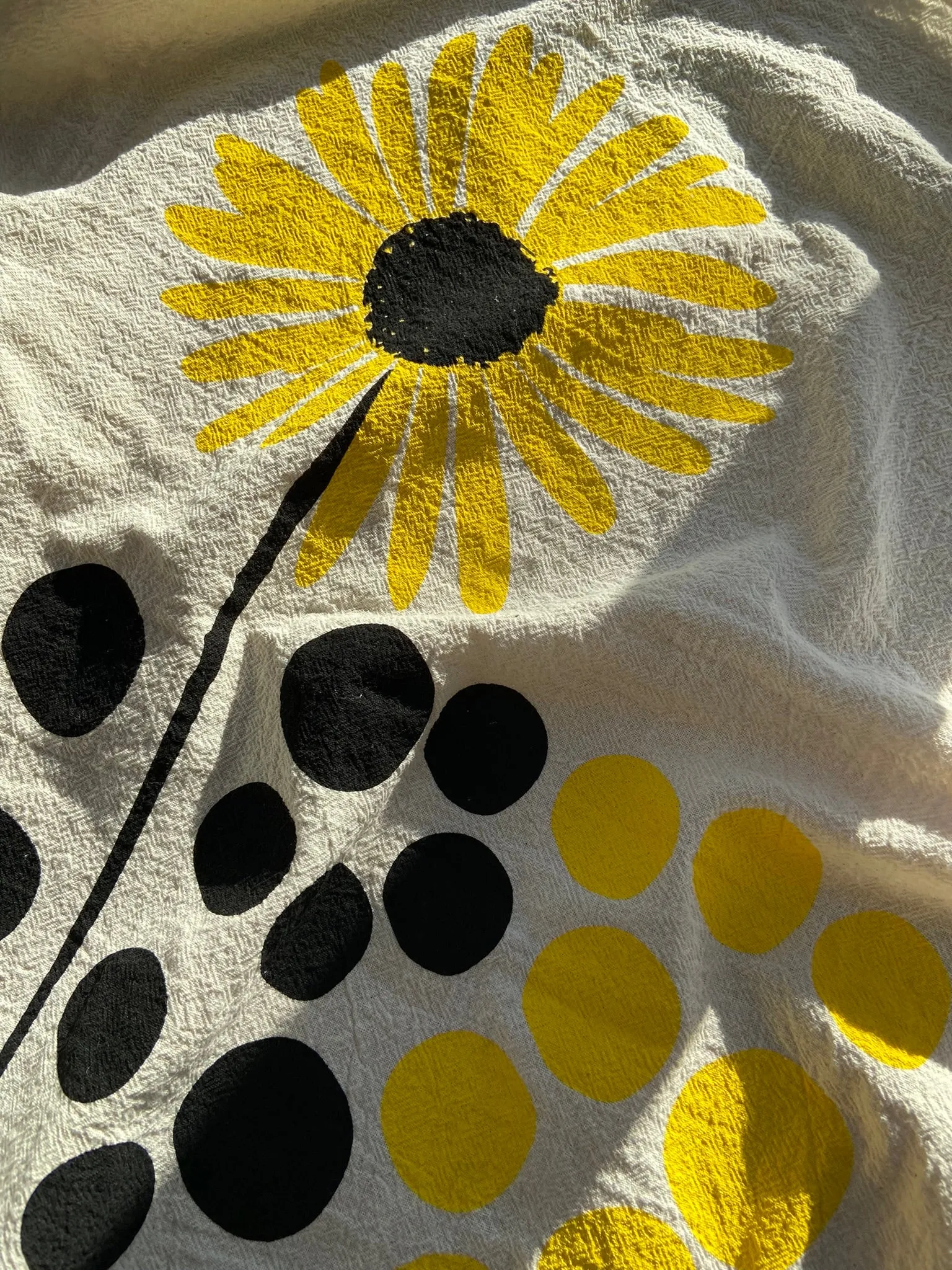 Sunflower Flour Sack Dish Towel