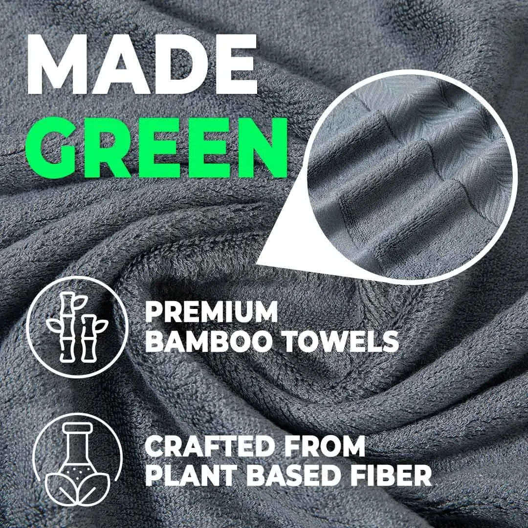 The Better Home Bamboo Bath Towel for Men & Women | 450GSM Bamboo Towel | Ultra Soft, Hyper Absorbent & Anti Odour Bathing Towel | 27x54 inches (Pack of 1, Dark Grey)