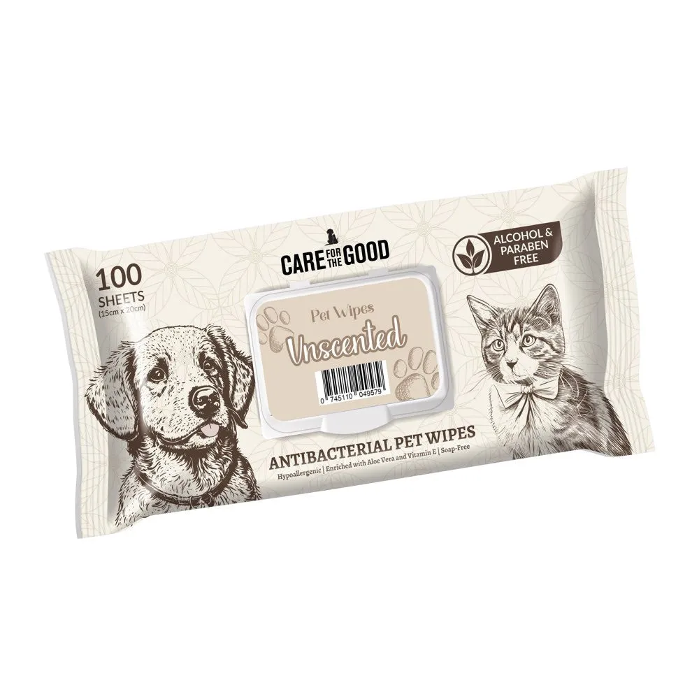 Trial Special $1.50 OFF: Care For The Good Antibacterial Pet Wipes For Cats & Dogs 100pc