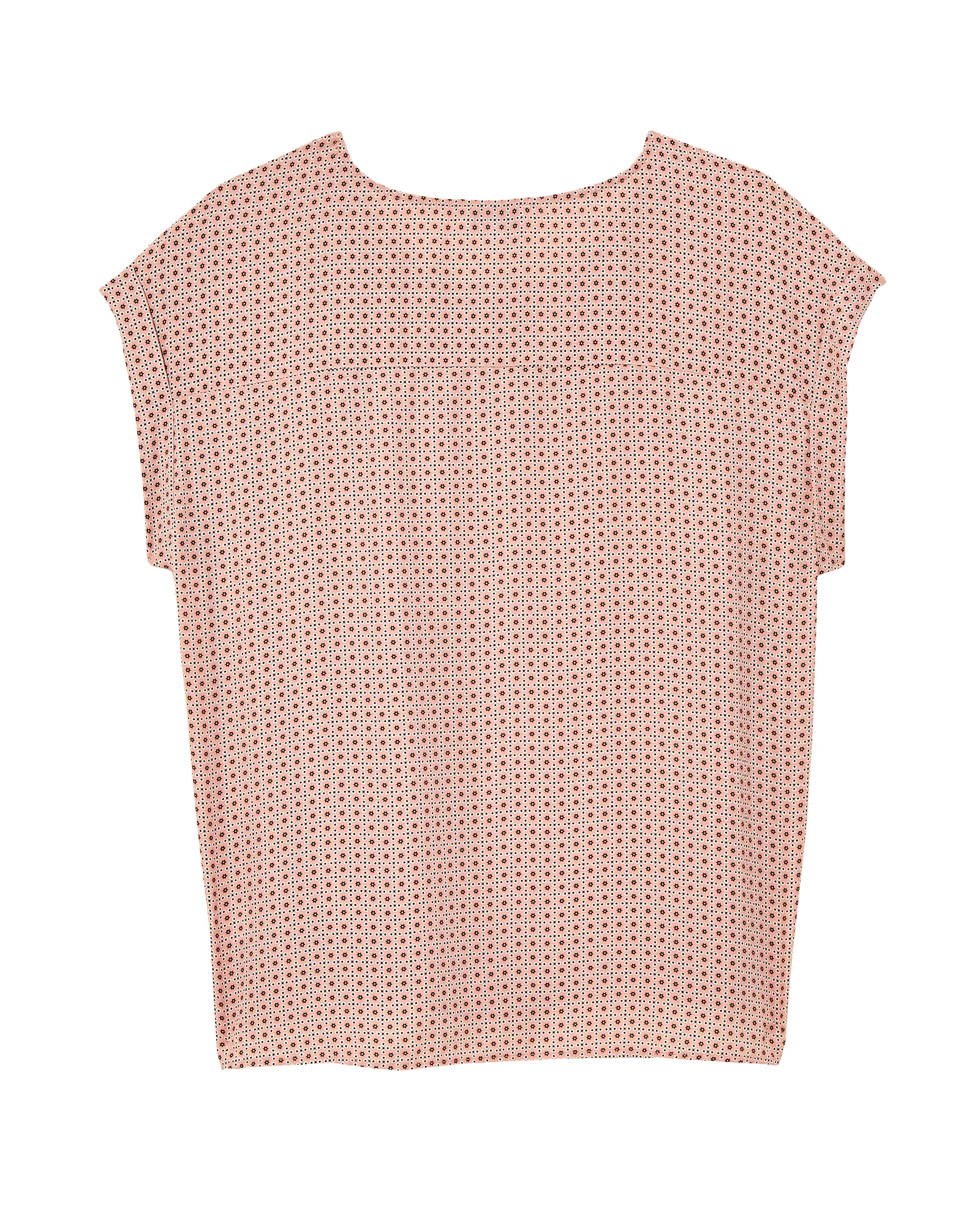 Tricia Short Cuffed Sleeve Woven Blouse | Pink / White