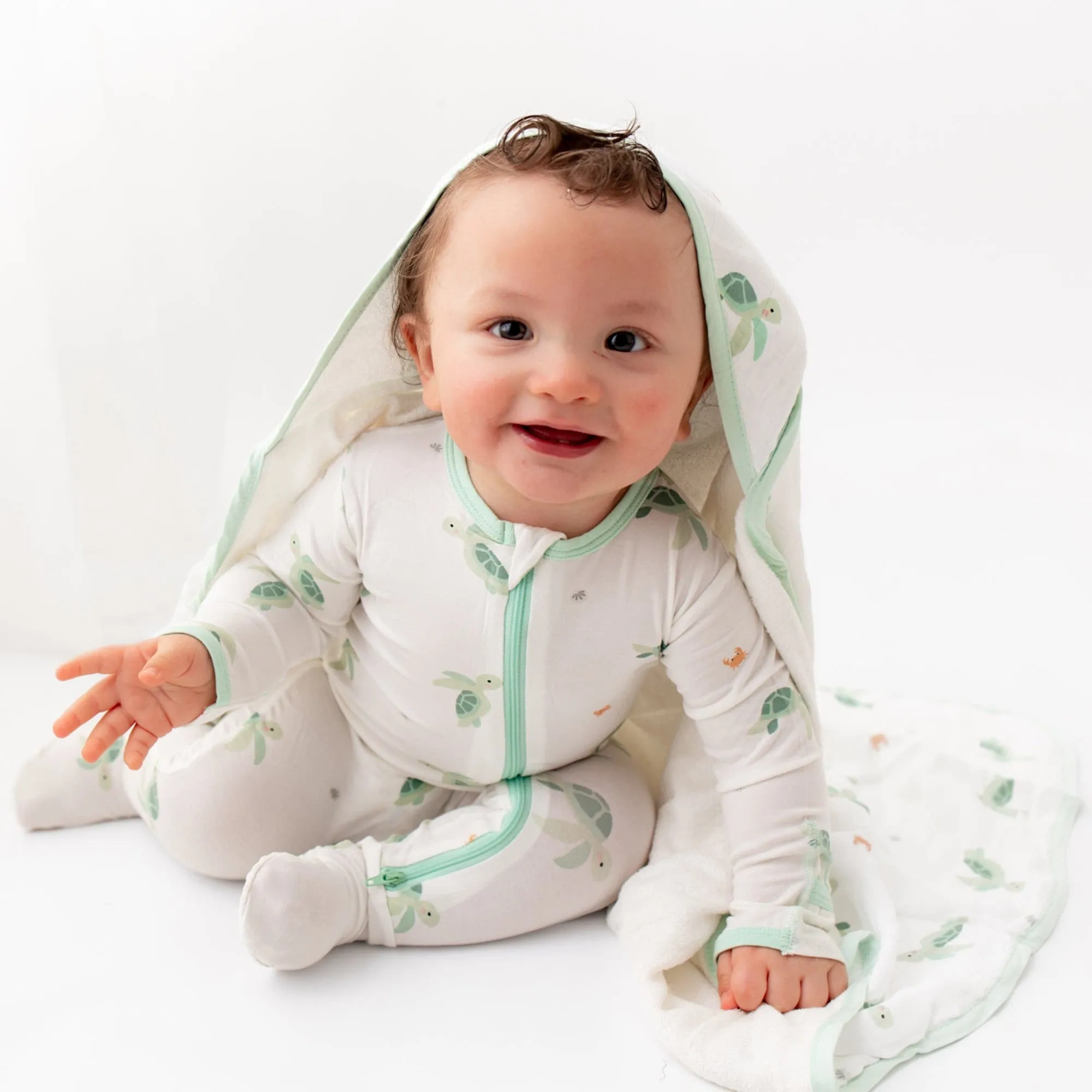 Turtle Hooded Towel Set